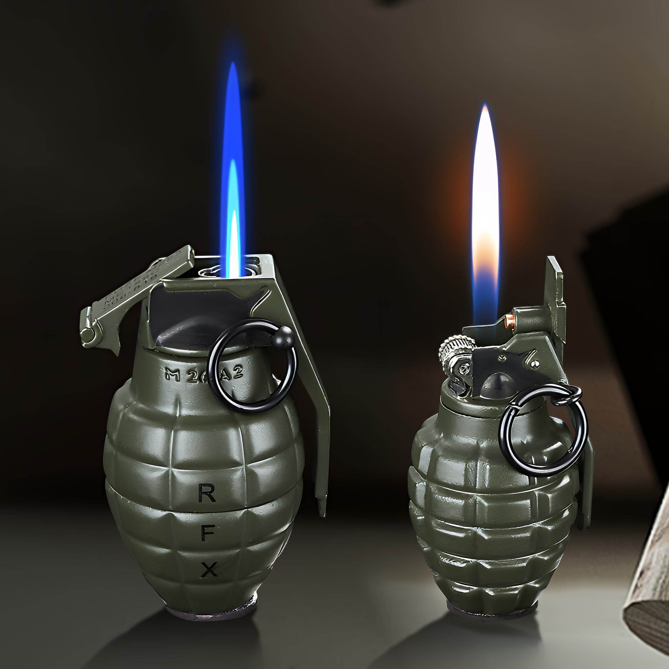 Mini Grenade Lighter With Round Ashtray - GHOST RIG