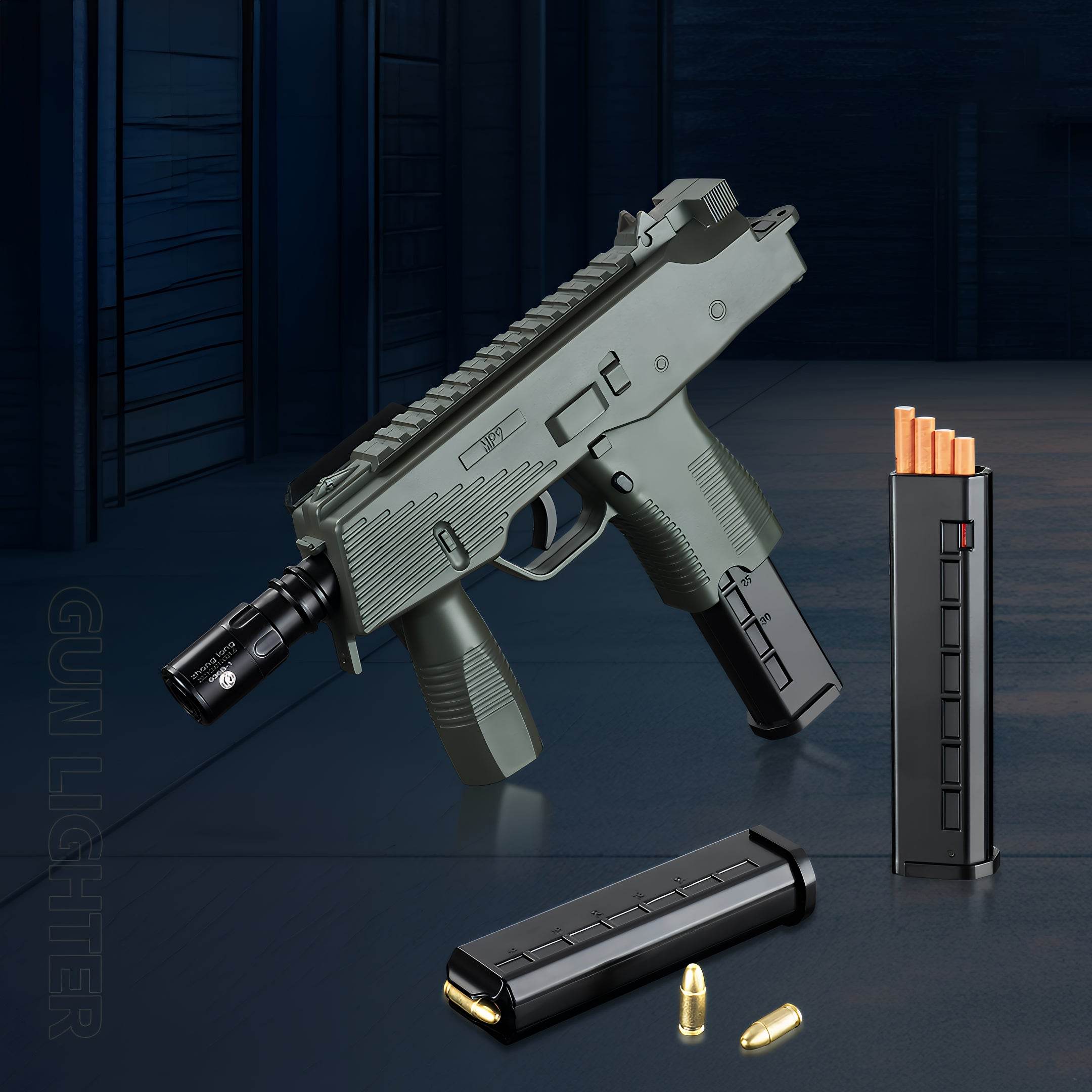 MP9 Submachine Gun Lighter (With Replaceable Multi-Function Magazine) - GHOST RIG