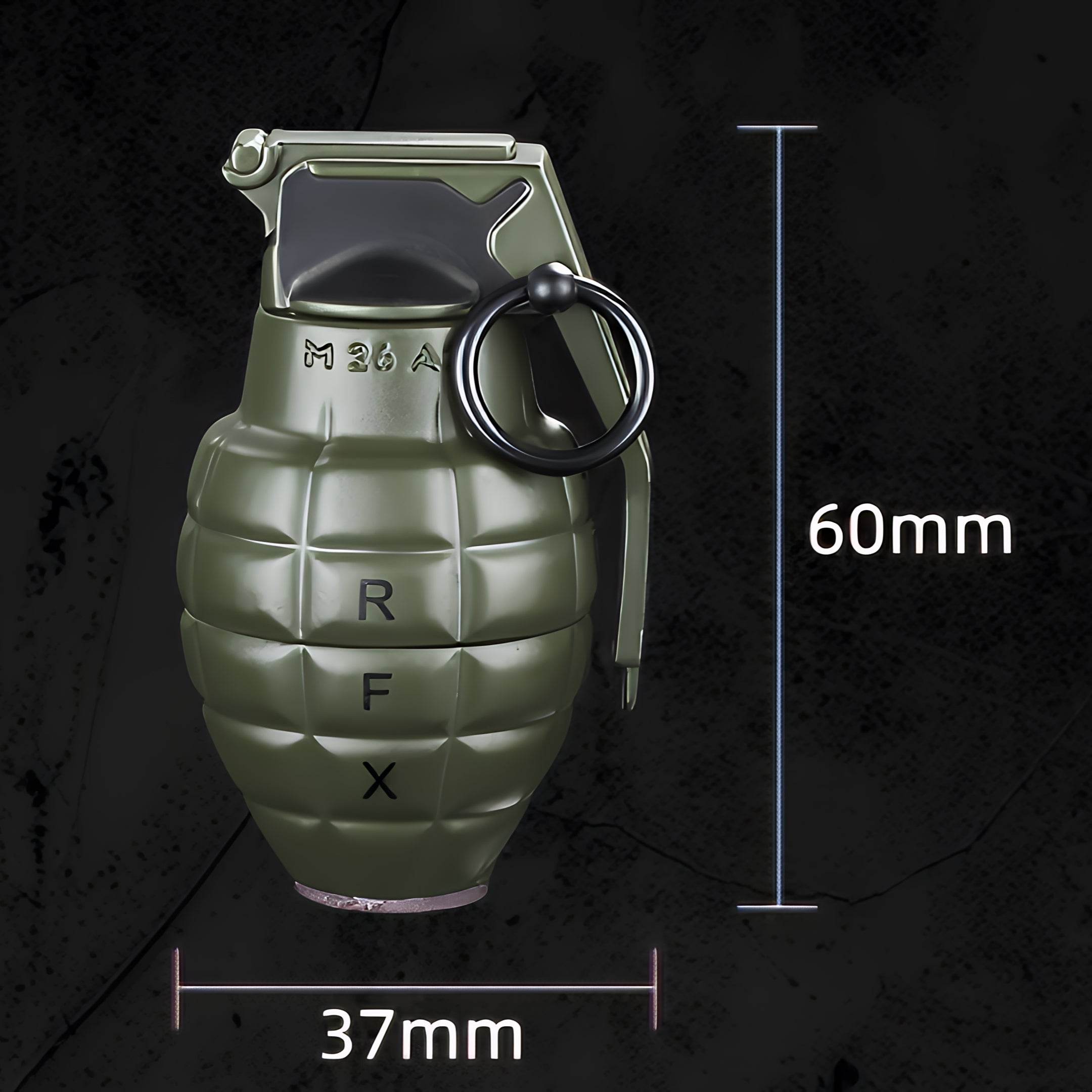 Mini Grenade Lighter With Round Ashtray - GHOST RIG