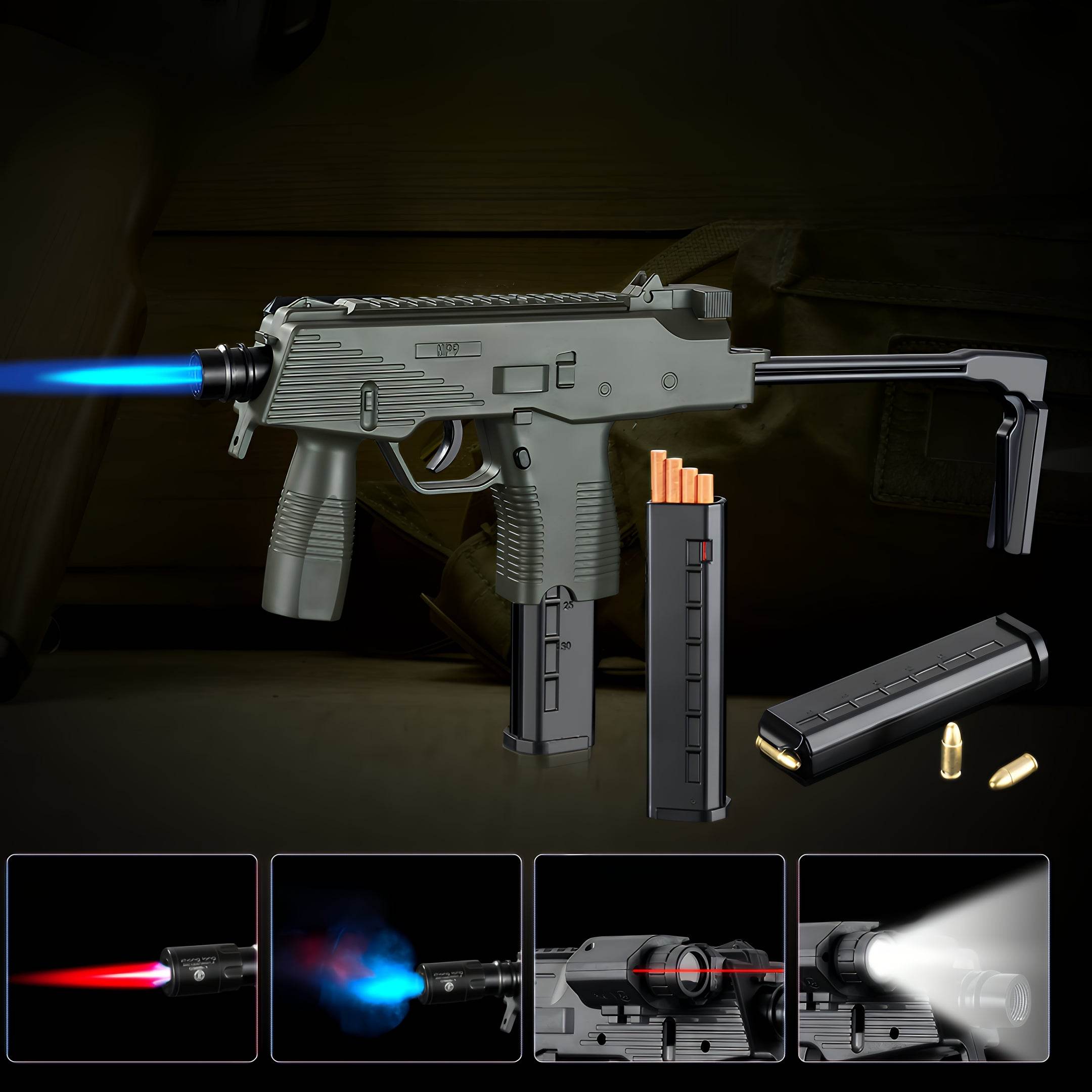 MP9 Submachine Gun Lighter (With Replaceable Multi-Function Magazine) - GHOST RIG